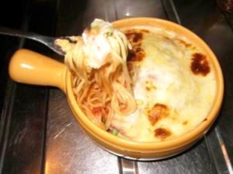 濃厚チーズのパスタdeトマトクリームグラタン♪